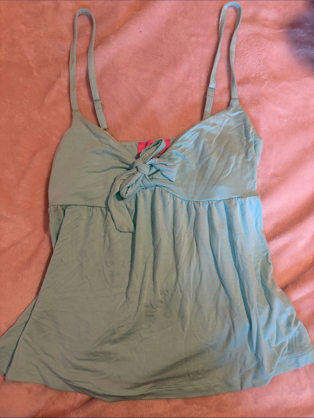 Edikted Light Blue Tie-Front Spaghetti Strap Camisole
